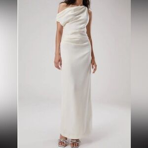 Misha Aster Drape Dress - Antique White